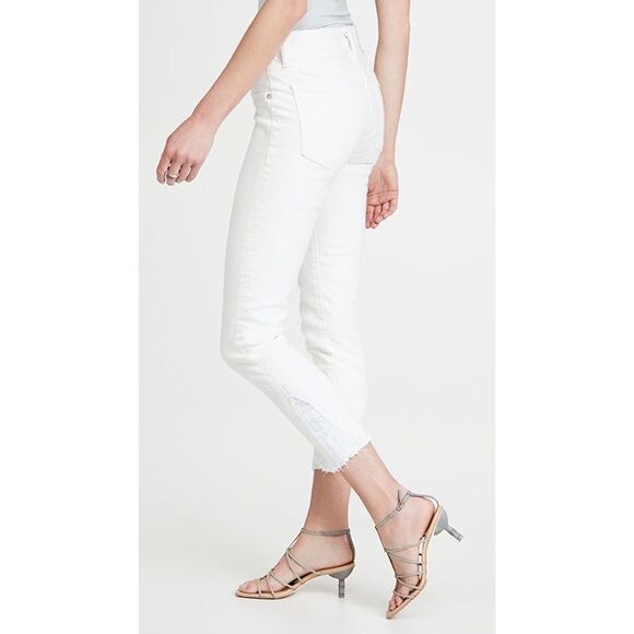 MOUSSY VINTAGE Mv Burnside Skinny Jeans white size 25” - Picture 5 of 8